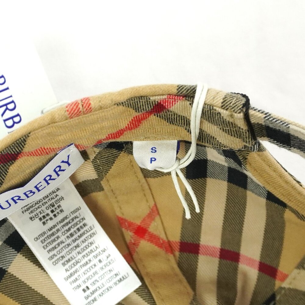 NWT Burberry Check Cotton Baseball Cap In Archive Beige - Unisex Size Small - Picture 6 of 10